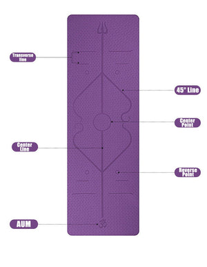 Anti Slip Yoga Mat With Alignment