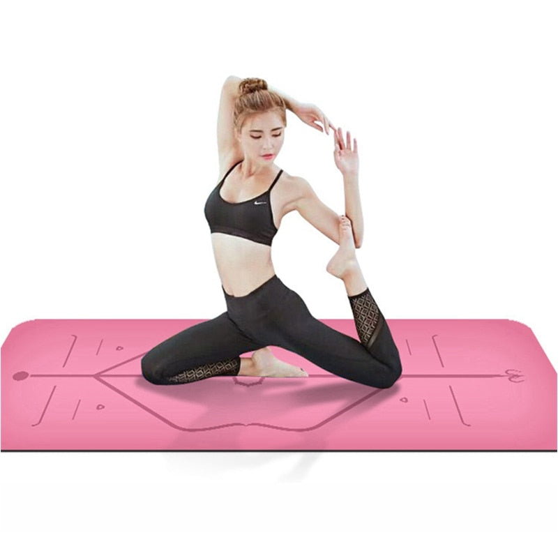 Anti Slip Yoga Mat With Alignment